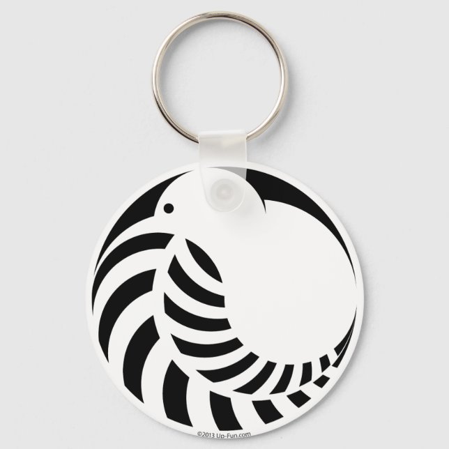 Chaveiro NZ Kiwi / Silver Fern (Frente)