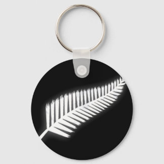 Chaveiro NZ Silver Fern National Emblem Patriotic Keychain