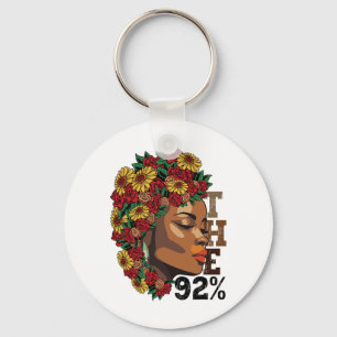 Chaveiro O 92 Porcento Floral Mulheres Negras Mês da Histór