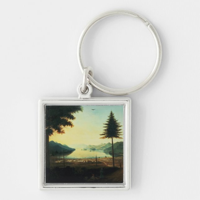 Chaveiro O acampamento no lago George, New York, 1759 (óleo (Frente)