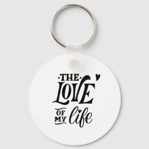 Chaveiro O Amor da Minha Vida – Design de Tipografia Românt