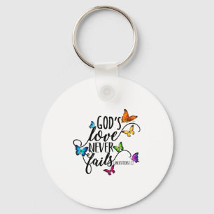 Chaveiro O Amor de Deus Nunca Falha - Arte de Borboleta - R