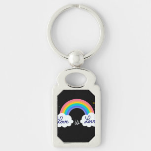 Chaveiro O amor é amor. Orgulho LGBT+. Pingente Arco-íris