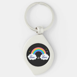 Chaveiro O amor é amor. Orgulho LGBT+. Pingente Arco-íris