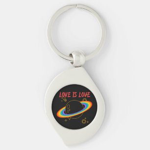Chaveiro O amor é amor. Planeta arco-íris. Orgulho LGBTQ+ C
