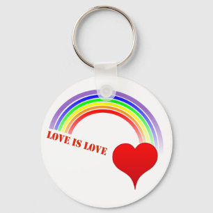 Chaveiro O AMOR É O AMAR O Coração Arco-Íris