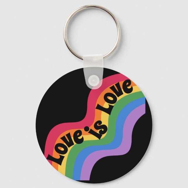 Chaveiro O amor é o amor. LGBT+orgulho. Arco-íris. (Frente)