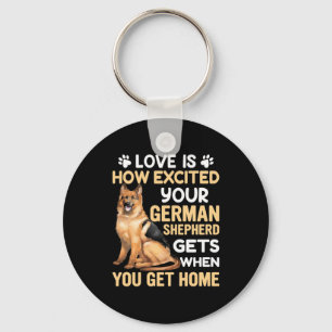 Chaveiro O Amor É O Quão Animado Seu German shepherd