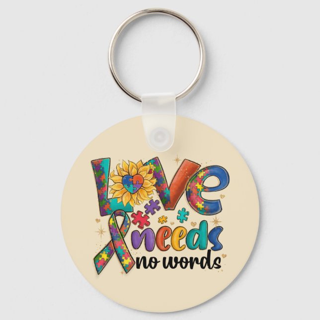 Chaveiro O Amor Não Precisa De Palavras Autismo (Frente)
