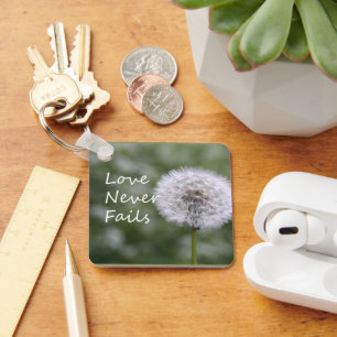 Chaveiro O Amor Nunca Falha Dandelion1 Coríntios 13