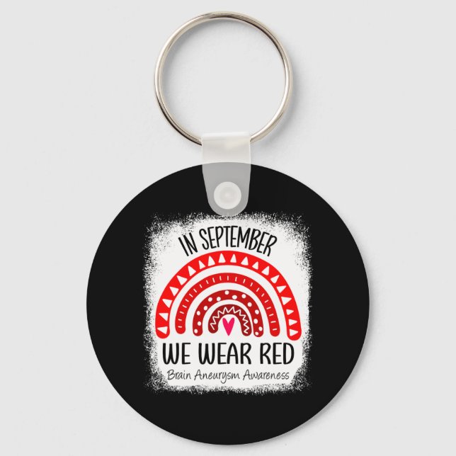 Chaveiro O Arco-Íris Em Setembro Veste Aneurismo Do Cérebro (Frente)