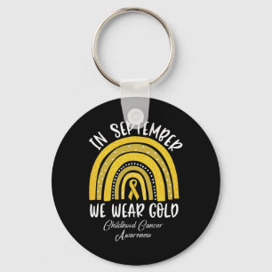 Chaveiro O Arco-Íris Em Setembro Vestimos Cancer Dourado Da