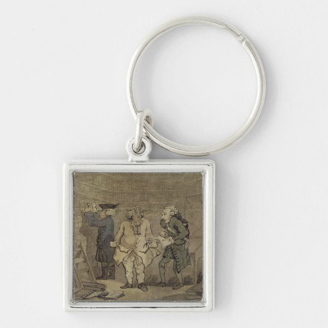 Chaveiro O autor e seu editor, 1784 (lavagem cinzenta e (Frente)