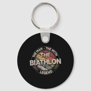 Chaveiro O Biatlo da lenda do Biatlo Retro Ski Masculino