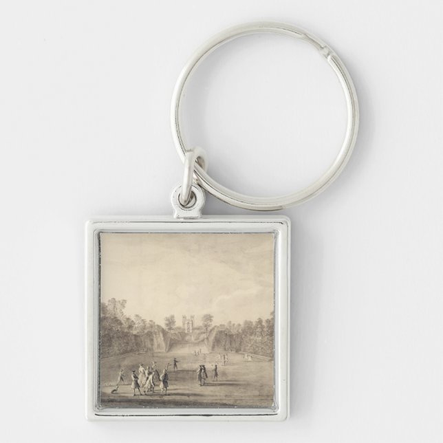 Chaveiro O Bowling Green em Claremont, 1738 (gravura) (Frente)