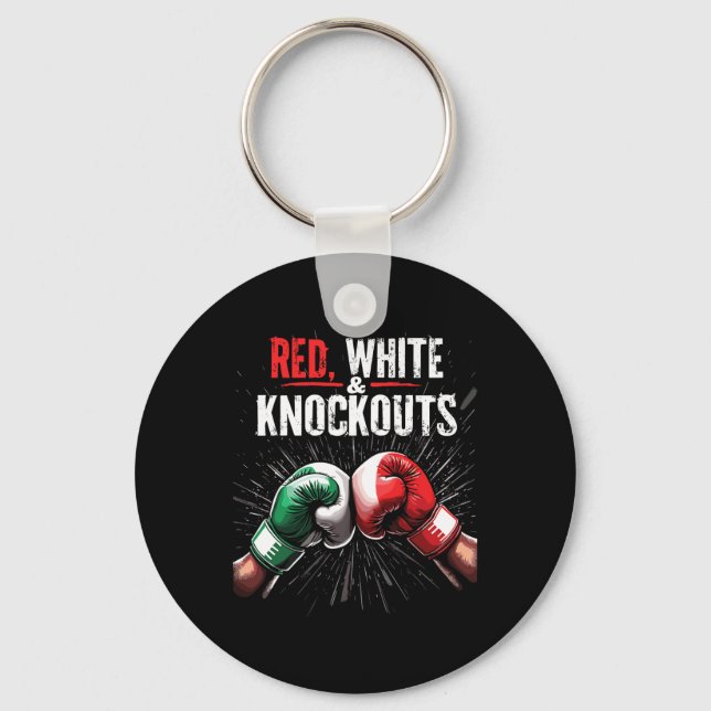 Chaveiro O boxe vermelho é vida (Frente)