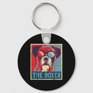 Chaveiro O Boxer Obama Poster Vintage Animal Pet Dog Love