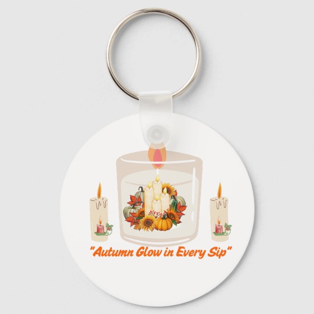 Chaveiro "O Brilho de outono em cada caneca - Coffee Fall M (Frente)