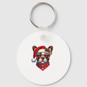 Chaveiro O Buldogue Francês Santa Hat Frenchie Ugly C