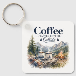 Chaveiro O café tem um sabor melhor fora da fogueira do aca
