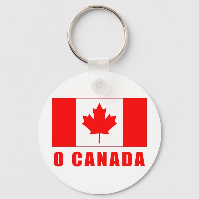 Chaveiro O CANADÁ com Camisetas de Sinalizador Canadianos (Frente)
