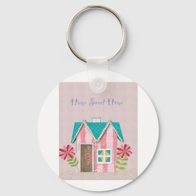 Chaveiro O Capricho da Assinatura (Rosa e Turquesa) (Frente)