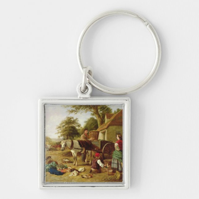 Chaveiro O carro do mercado, 1864 (óleo em canvas) (Frente)