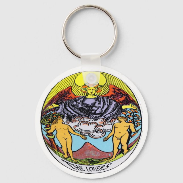 Chaveiro O Cartão Tarot dos Amantes (Frente)