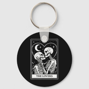 Chaveiro O Cartão Tarot dos Amantes - Esqueletos Beijos - H