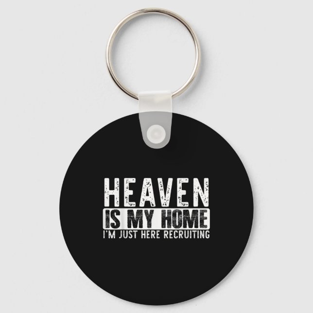 Chaveiro O Céu é Minha Casa Fé Religiosa Cristã Jesus (Frente)