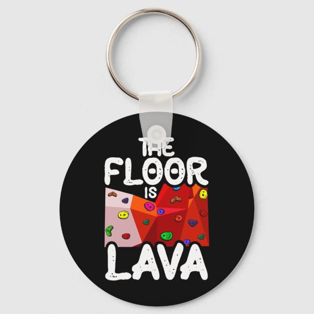 Chaveiro O Chão É Lava Divertida Escalada Climber Rocha (Frente)