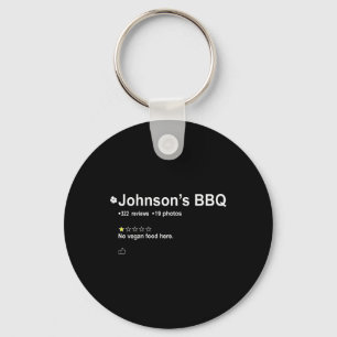 Chaveiro O Churrasco de Johnson sem Comida vegetariana aqui
