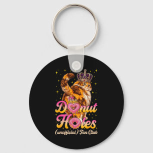 Chaveiro O clube de fãs de buracos de donut meme de gato en