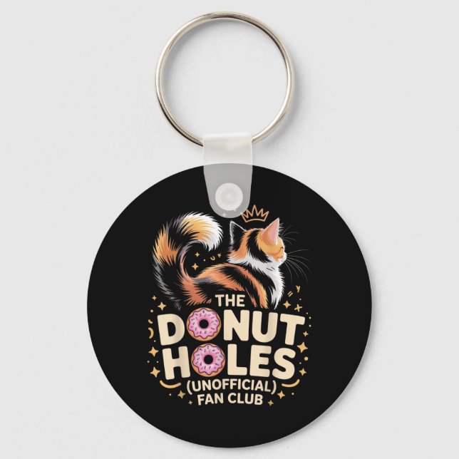 Chaveiro O Clube de Fãs de Buracos de Donut Meme de Gato En (Frente)