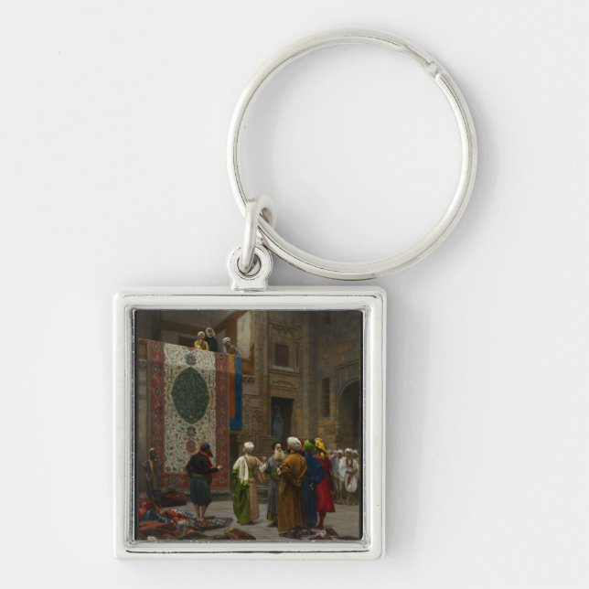 Chaveiro O comerciante do tapete, c.1887 (óleo em canvas) (Frente)