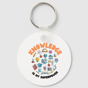 Chaveiro O Conhecimento É O Meu Superpoder