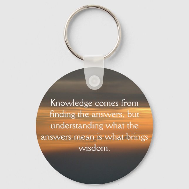 Chaveiro O conhecimento vem de... (Frente)