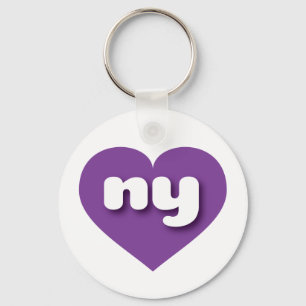 Chaveiro O coração roxo de Nova York - Eu amo o ny