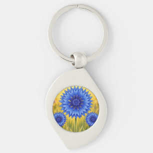 Chaveiro O Cornflower de Pétala Radiante
