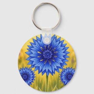 Chaveiro O Cornflower de Pétala Radiante