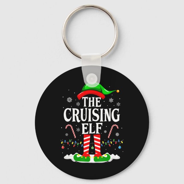 Chaveiro O Cruzeiro Elf Xmas Engraçado Em Combinação Com O  (Frente)