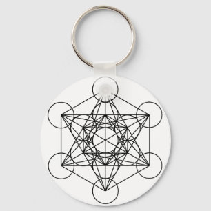 Chaveiro O cubo de Metatron (branco)