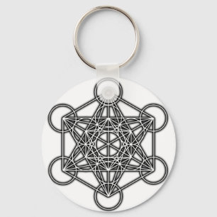Chaveiro O cubo de Metatron (preto)