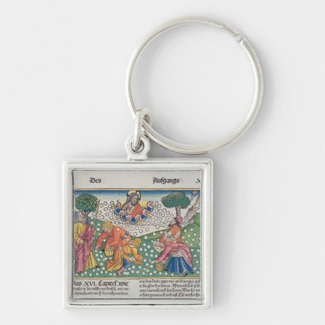 Chaveiro O deus 13-22 do êxodo 16 fornece codorniz e maná (Frente)