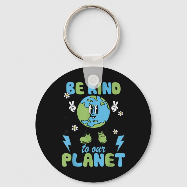 Chaveiro O Dia Da Terra Seja Amável Para O Nosso Ambiente D (Frente)