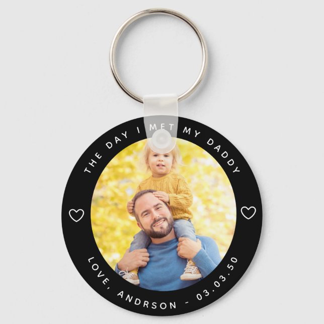 Chaveiro O Dia Em Que Conheci O Meu Pai Foto Primeiro Dia d (Frente)