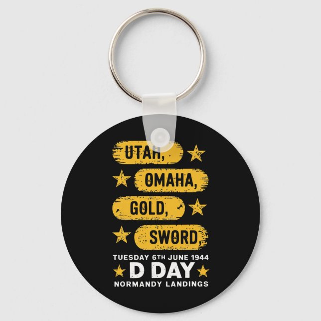 Chaveiro O Dia Mundial da Guerra Fala Hero Normandia L, Her (Frente)