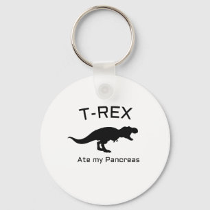 Chaveiro O diabetes engraçado T-rex comeu meu pâncreas