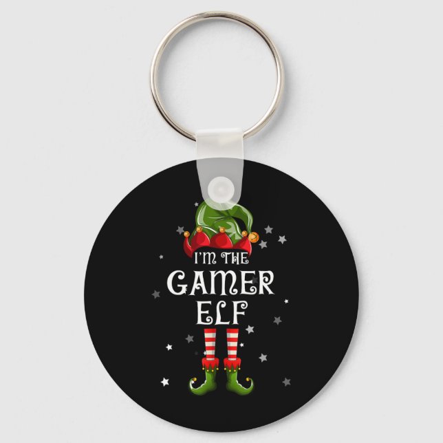 Chaveiro O Elfo Gamer Divertido Natal Família Combinando  (Frente)