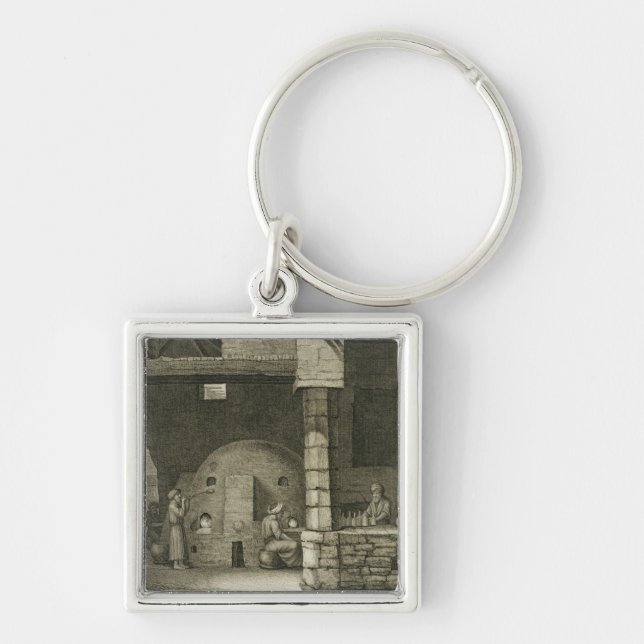 Chaveiro O fabricante da garrafa de vidro, das artes do (Frente)